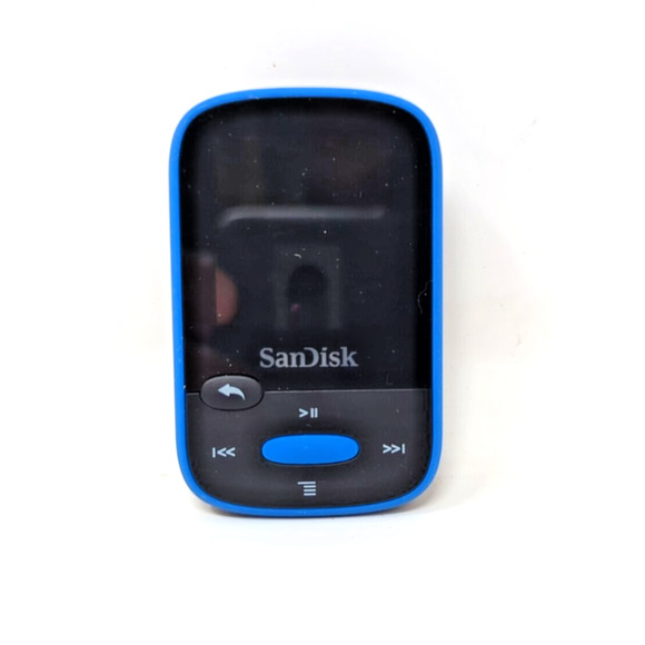 SanDisk Clip Sport Plus Wearable MP3 Player Blue No Battery PARTS or repair - Picture 1 of 2